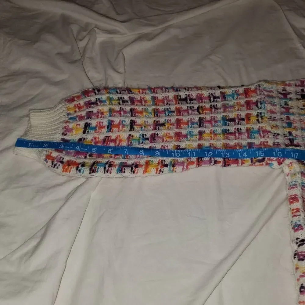 Rehab Lab Multicolor Knit Crewneck Oversized Sweater Size Large